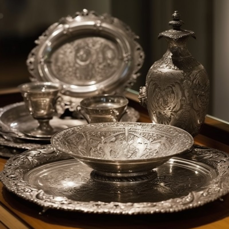 Zabytkowe srebra i platery: wytworne przedmioty z dawnych epok